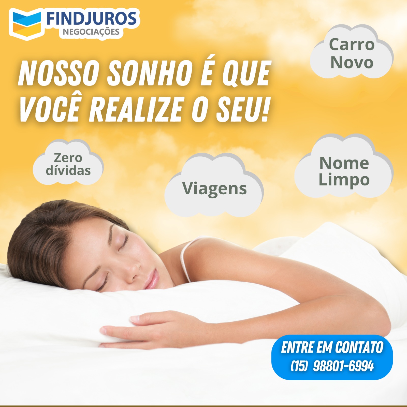 A Findjuros Negociações nasceu com o propósito de mudar vidas, somos uma empresa de negociação de dívidas, presente na região de Sorocaba. Prezamos pela honestidade e transparência em cada novo atendimento