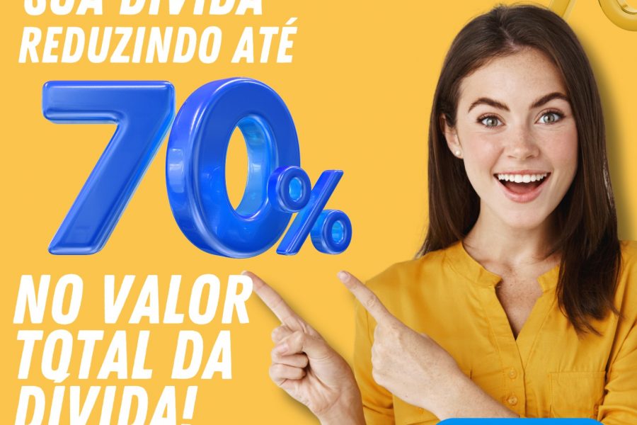 Aqui na Findjuros, conseguimos reduzir sua dívida com até 70% de desconto na quitação.
